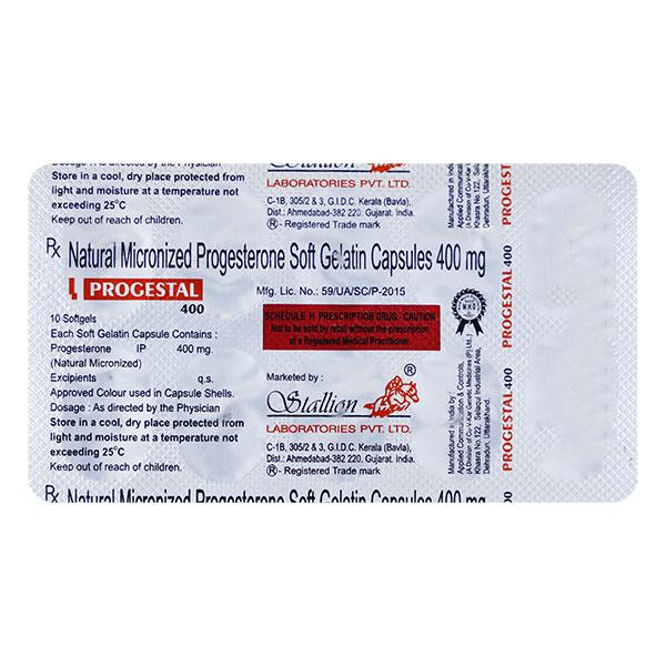 PROGESTAL 400 Capsule 10's - Hormonal Therapy-Oes