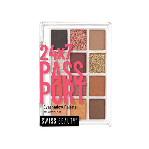 Swiss Beauty 24-7 Passport Eyeshadow Palette Shade- Late Nights 4.5 gm - Eye Shadow Palettes