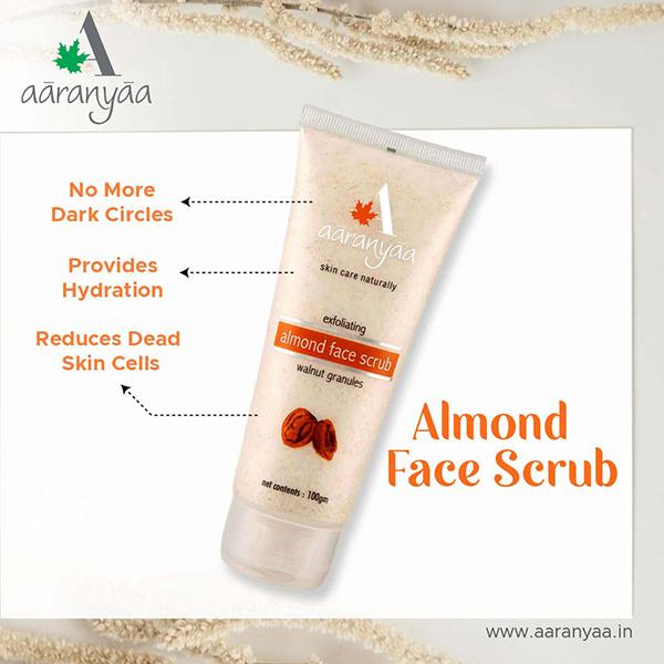Aaranyaa Exfoliating Almond Face Scrub 100 gm - Scrubs & Exfoliants