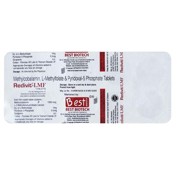 REDIVIT LMF Tablet 10's - Iron Supplement/Anaemia-Vma