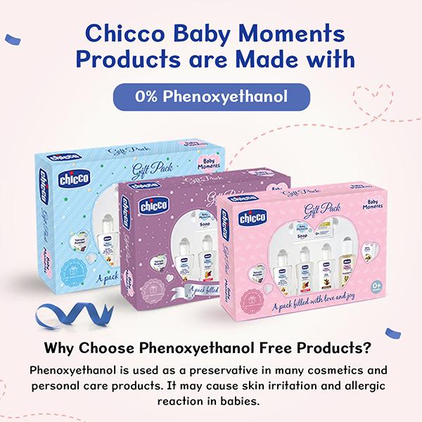 Chicco Baby Moments Baby Caring Set Pink 100 gm - Baby Body Wash