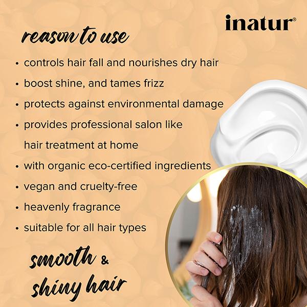 Inatur Hair Treatment Mask - Argan 200 gm - Hair Masks & Packs