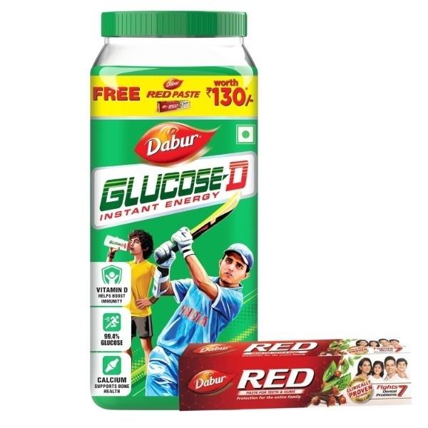 Netmeds | Dabur Glucose - D Powder 1 kg + Free Dabur Red Toothpaste 175 g