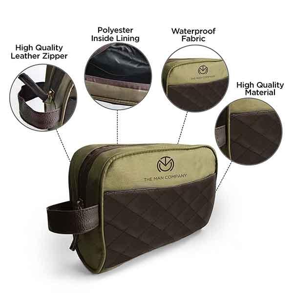 The Man Company Gentlemans Grooming & Shaving Pouch for Men 150 ml - Facial Kits