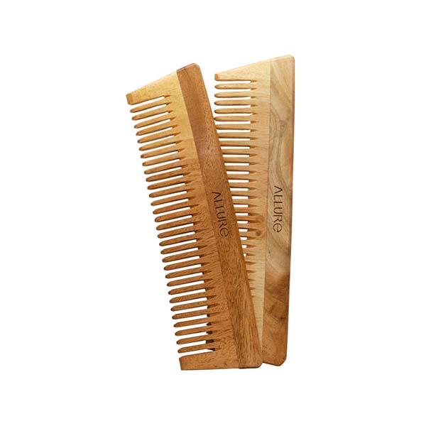 Netmeds | Allure Wooden Neem Comb (CD-01) 2's