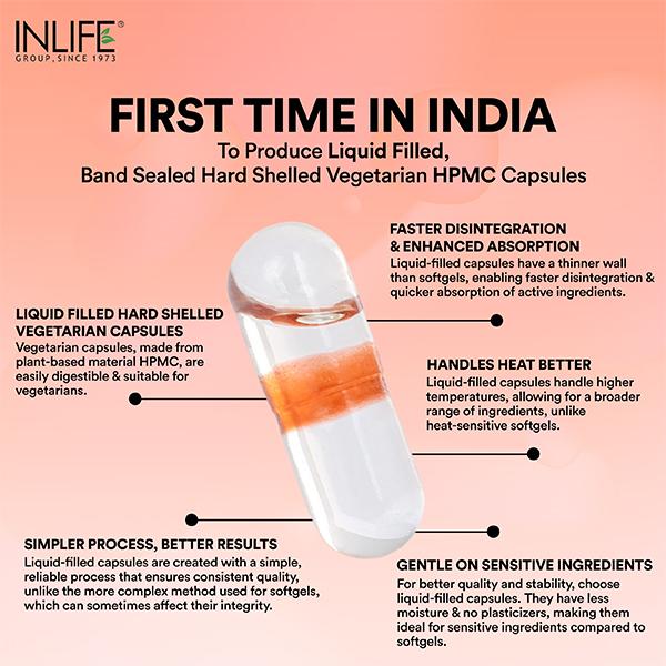 Inlife MCT Oil 500 mg Liquid Filled Veg Capsule 60's - Weight Loss