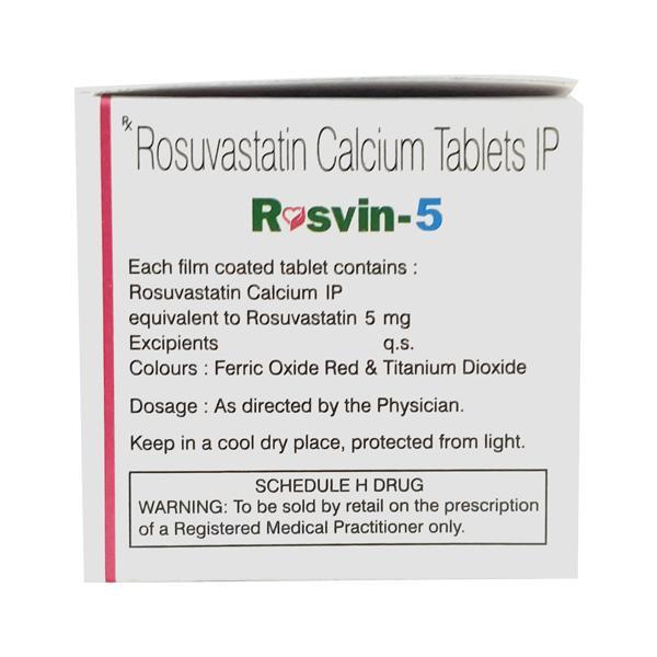 Rosvin 5mg Tablet 10'S - High Cholesterol-Dys