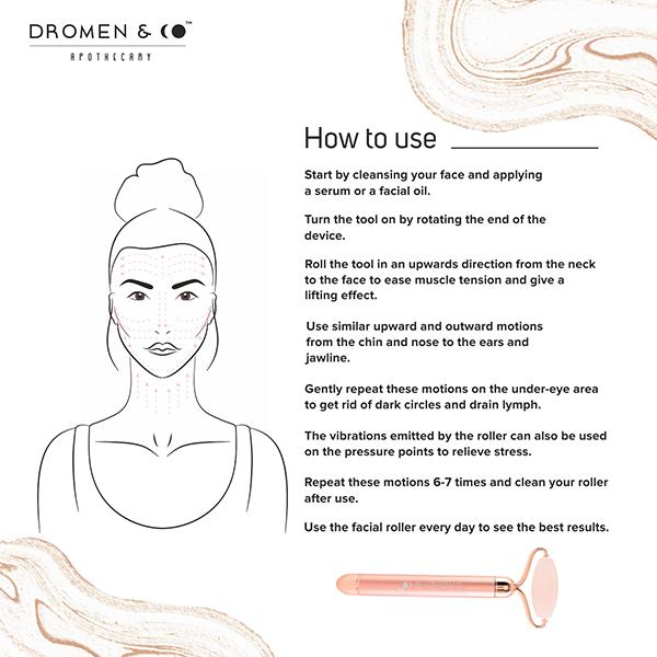 Dromen & Co Rose Quartz Electric Roller 190 gm - Massagers