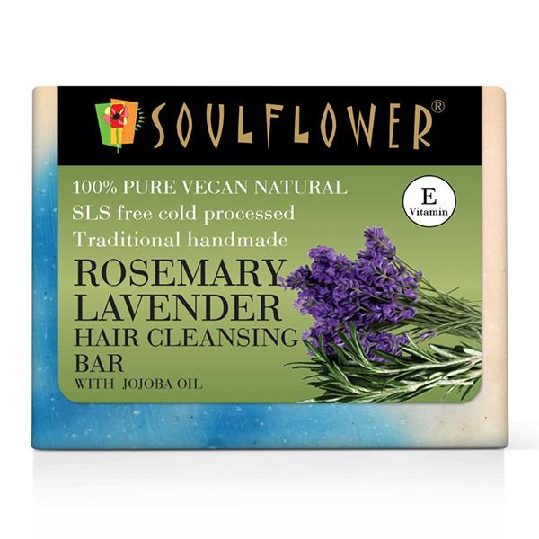 Netmeds | Soulflower Rosemary Lavender Hair Cleansing Bar Soap with Jojoba oil 150 gm