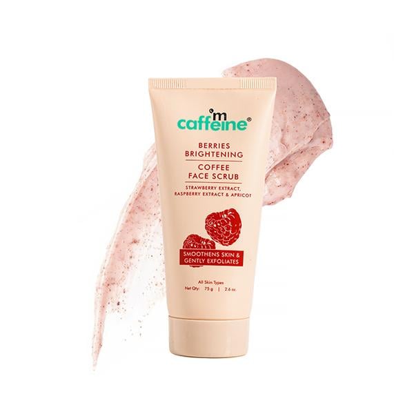 Netmeds | Mcaffeine Berries Brightening Coffee Face Scrub For Glow Exfoliating and Tan Removal Scrub 75 gm