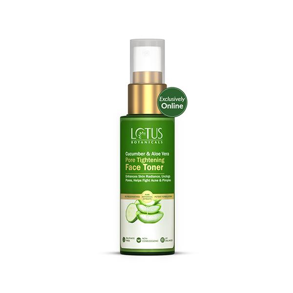 Lotus Botanicals Cucumber & Aloe Vera Pore Tightening Face Toner, For All Skin Types 50 ml - Toners