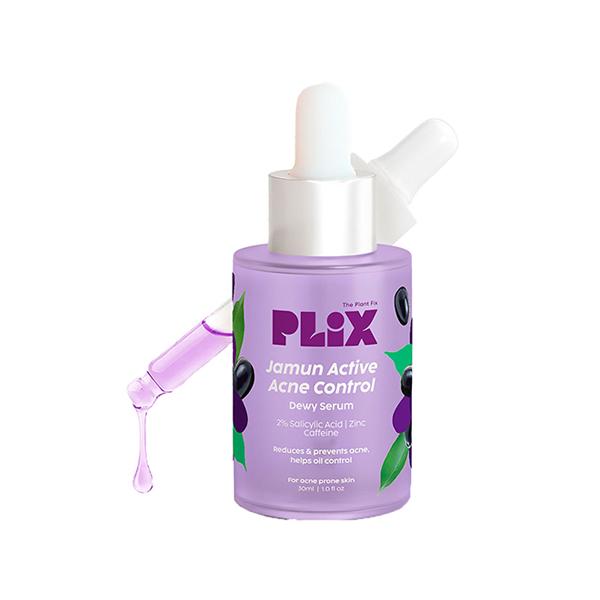 Netmeds | Plix The Plant Fix 2% Salicylic Acid Jamun Active Acne Control Dewy Serum 30 ml
