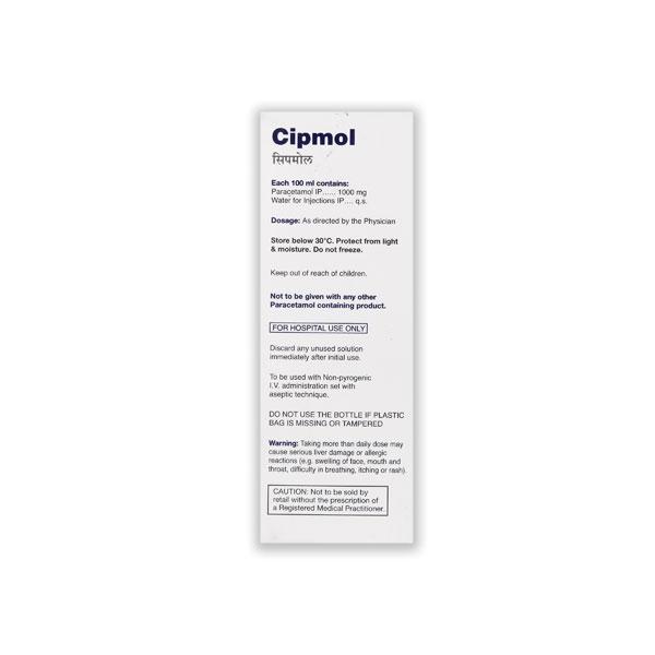 CIPMOL Infusion 100ml - Fever-Ana