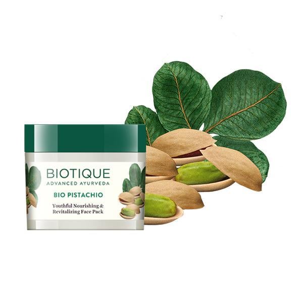 Biotique Bio Pistachio Youthful Nourishing & Revitalizing Face Pack 50 gm - Face Packs