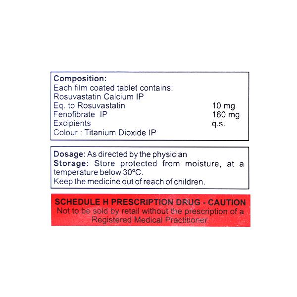 PLAROS F Tablet 10's - High Cholesterol-Dys