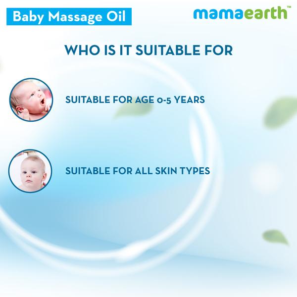 Mamaearth for Babies Soothing Massage Oil with Sesame, Almond & Jojoba Oil 100% Natural 200ml - Creams, Lotions & Oils