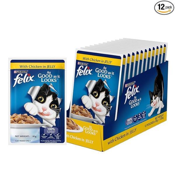 Netmeds | Nestle Purina Felix With Chicken Cat Food Pouch 85 g