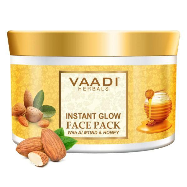 Vaadi Herbals Instant Glow Face Pack With Almond And Honey 600 gm - Face Packs