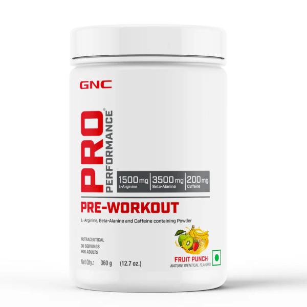 Netmeds | GNC PRO Performance Pre Workout Powder - Fruit Punch 360 g