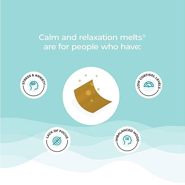 Wellbeing Nutrition Melts Calm and Relaxation Suntheanine L-theanine, Magnesium and Chamomile (30 Strips) - Mental Health