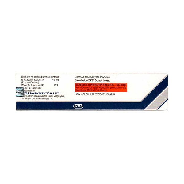 WOMENOX 40 Prefilled Syringe(Pfs) 0.4ml - Blood Clot-Ant