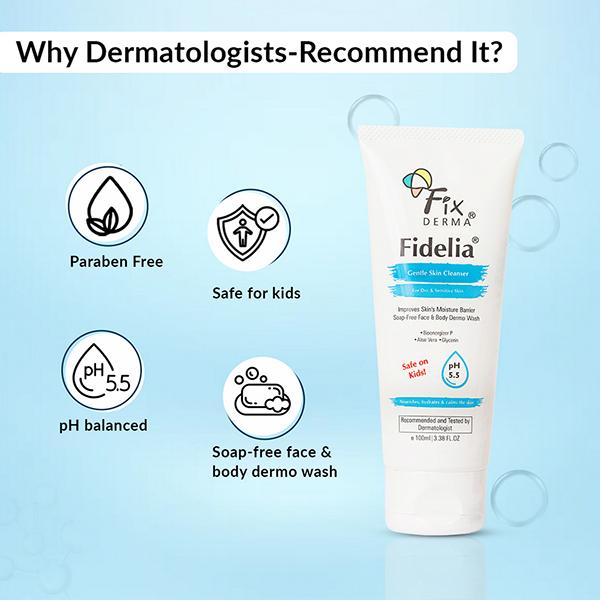 Fixderma Fidelia Gentle Skin Cleanser Face Wash for Women 100 ml - Face Wash & Cleansers