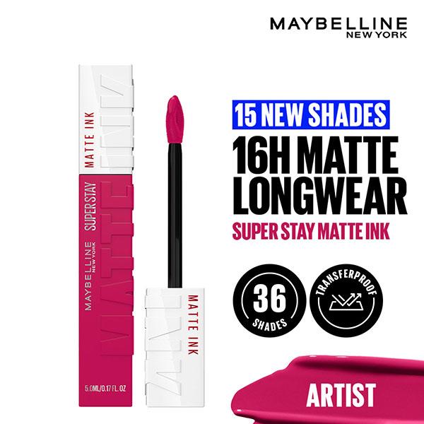 Maybelline New York Super Stay Matte Ink Liquid Lipstick, 120 Artist 5ml - Lipsticks