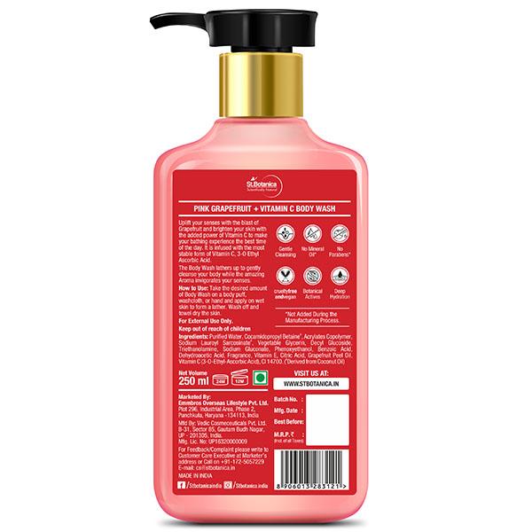 St.Botanica Body Wash - Pink Grapefruit & Vitamin-C 250 ml - Shower Gels & Body Wash