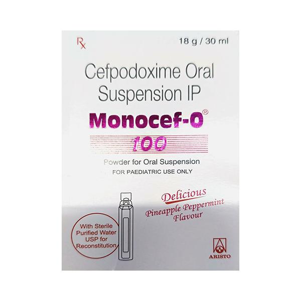 MONOCEF O 100 DELICIOUS PINEAPPLE PEPPERMINT FLAVOUR Oral Suspension 30ml