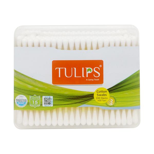 Netmeds | Tulips Cotton Swabs - Flat Box 200's