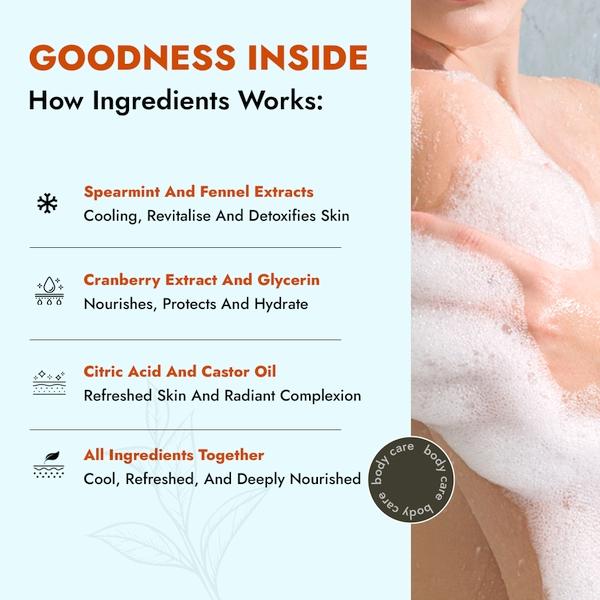 Alziba Cares Shower Gel - Spearmint & Fennel 300 ml - Shower Gels & Body Wash