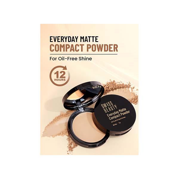 Swiss Beauty Everyday Matte Compact with SPF 10-Honey 9 gm - Compact Powder