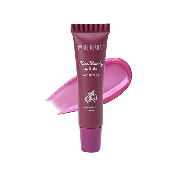 Netmeds | Swiss Beauty Kiss Kandy Lip Balm With Olive Oil, Shade - Mulberry 10 ml