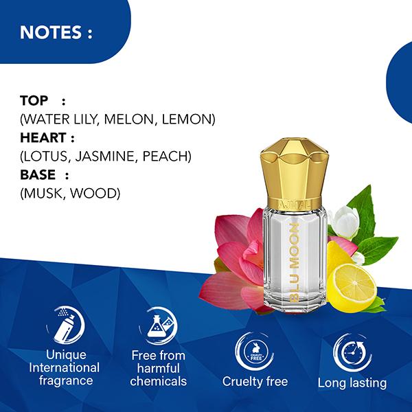 Ajmal Blu Moon Concentrated Perfume Free From Alcohol for Women 5 ml - Women Perfumes (Edt/Edp)