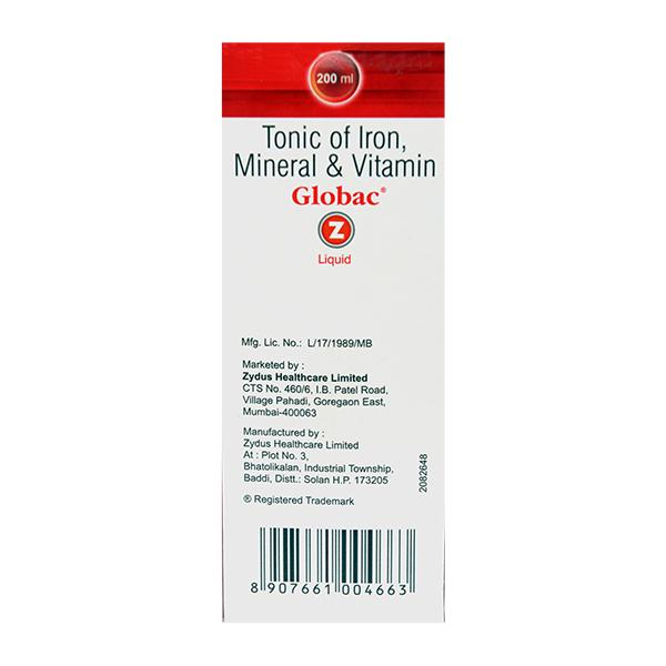Globac Z Liquid 200ml - Iron Supplement/Anaemia-Vma