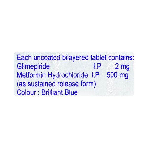 HILMET GM 2mg Tablet 10's - Diabetes-Ant