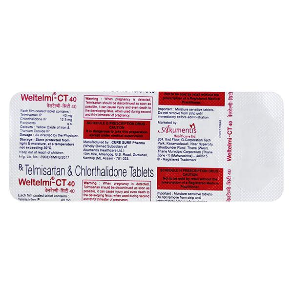 Weltelmi CT 40mg Tablet 10'S - Hypertension-Ang