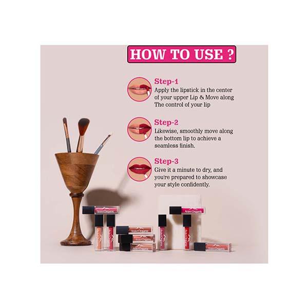 Aravi Organic Long Lasting Ultra Smooth Matte Liquid Lipstick - Look That Matter 15 ml - Liquid Lipsticks