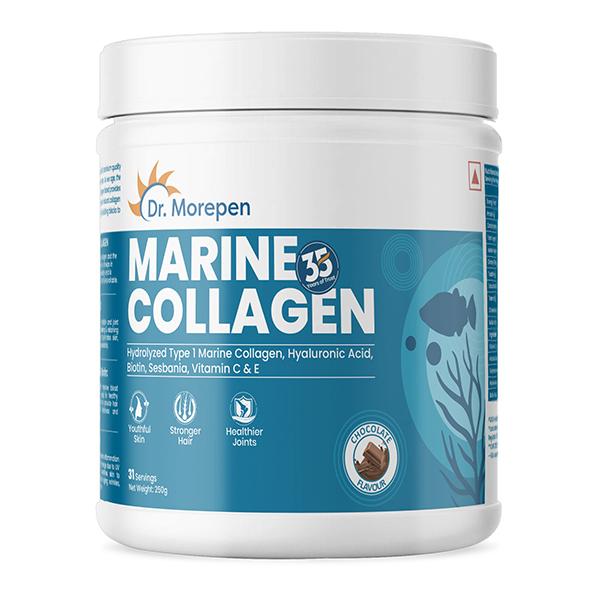 Netmeds | Dr. Morepen Marine Collagen Skin Protein Powder - Chocolate Flavour 250 g