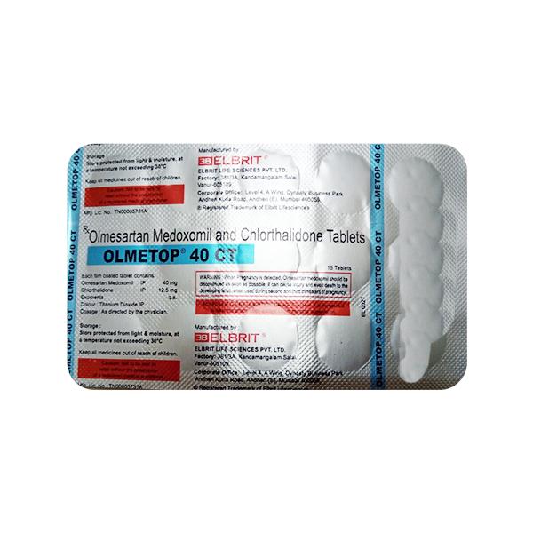 OLMETOP 40 CT Tablet 15's - Hypertension-Ang