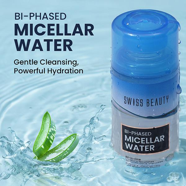 Swiss Beauty Bi-Phased Micellar Water 100 ml - Make Up Removers