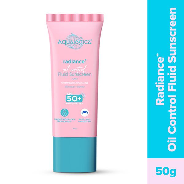 Netmeds | Aqualogica Radiance+ Oil Control Fluid Sunscreen for Oily Skin 50 gm