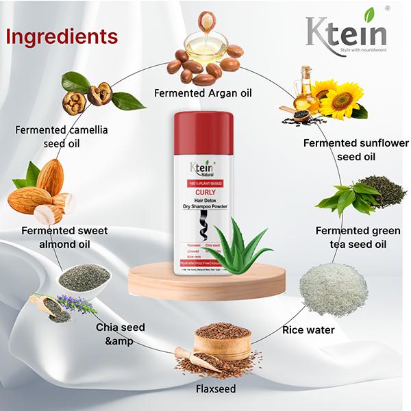 Ktein Natural 100% Plant Based Hair Detox Dry Shampoo Powder For Curly Hair 25 gm - Dry Shampoos & Conditioners