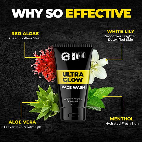 Beardo Ultraglow Face Wash 100ml - Face Washes