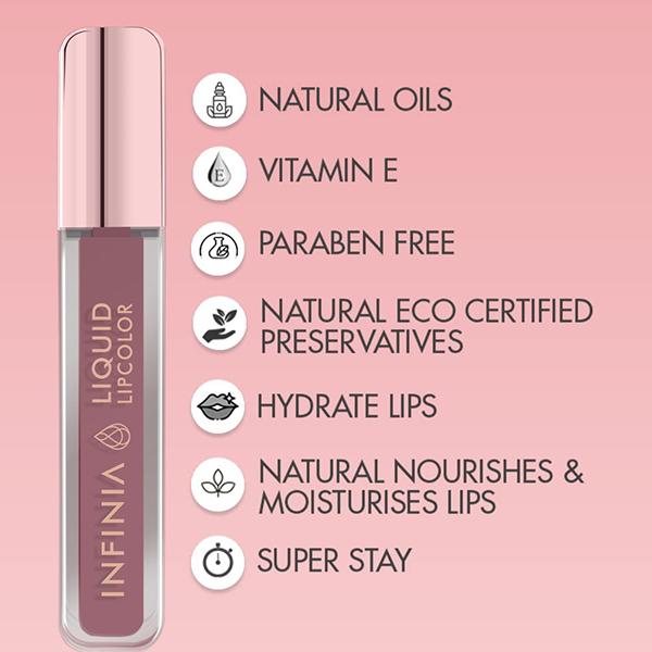 Infinia Liquid Lip Color Liquid Lipstick M 95 Long Lasting and Waterproof 5 ml - Liquid Lipsticks