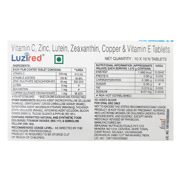LUZIRED Tablet 10's - Supplements-Vam