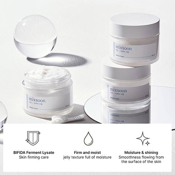 Mixsoon Bifida Cream Hydrating & Strengthening Barrier Cream for Sensitive Skin 60 ml - Face Moisturizers