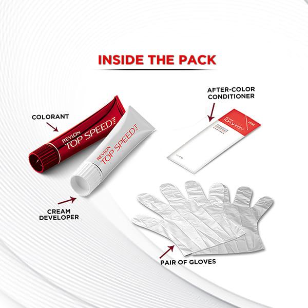 Revlon Top Speed Hair Color Woman - 70 Natural Black (20gm+20gm+15ml) 3's - Crème