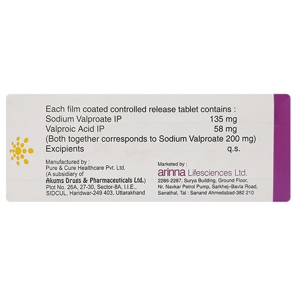 Amvalor Chrono 200mg Tablet 10'S - Epilepsy/Convulsion-Ant