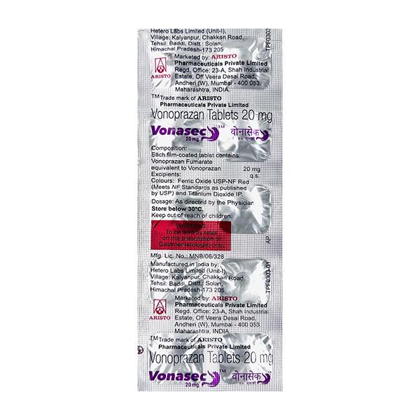 VONASEC 20mg Tablet 10's - General-P